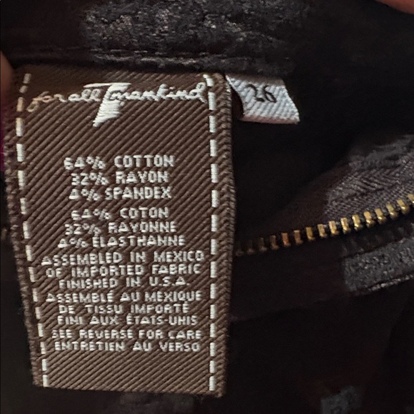 EUC 7 for all mankind black textured pants size 26 - Picture 5 of 7